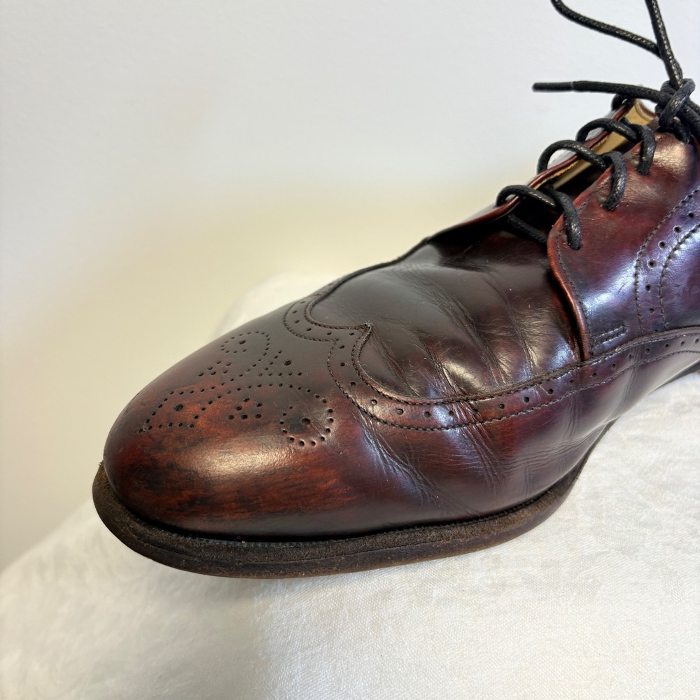 Allen Edmonds Kingswood Wingtip Oxford Men's Shoe Burgundy 11.5 B.Classic Preppy - Picture 11 of 16
